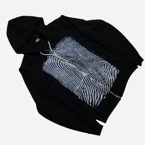 Womens Y2K Style Our Lady Peace Grunge Punk Alt Rock Zip-up Black Hoodie